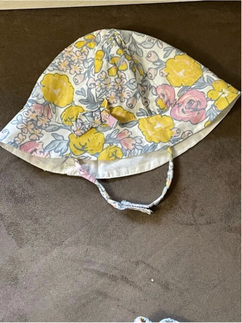 Girls Rachel Zoe 3 piece Floral ruffle butt bloomer 12 Months with Hat
